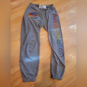 Aviator Nation Women's Gray Logo Sweatpants, Size S